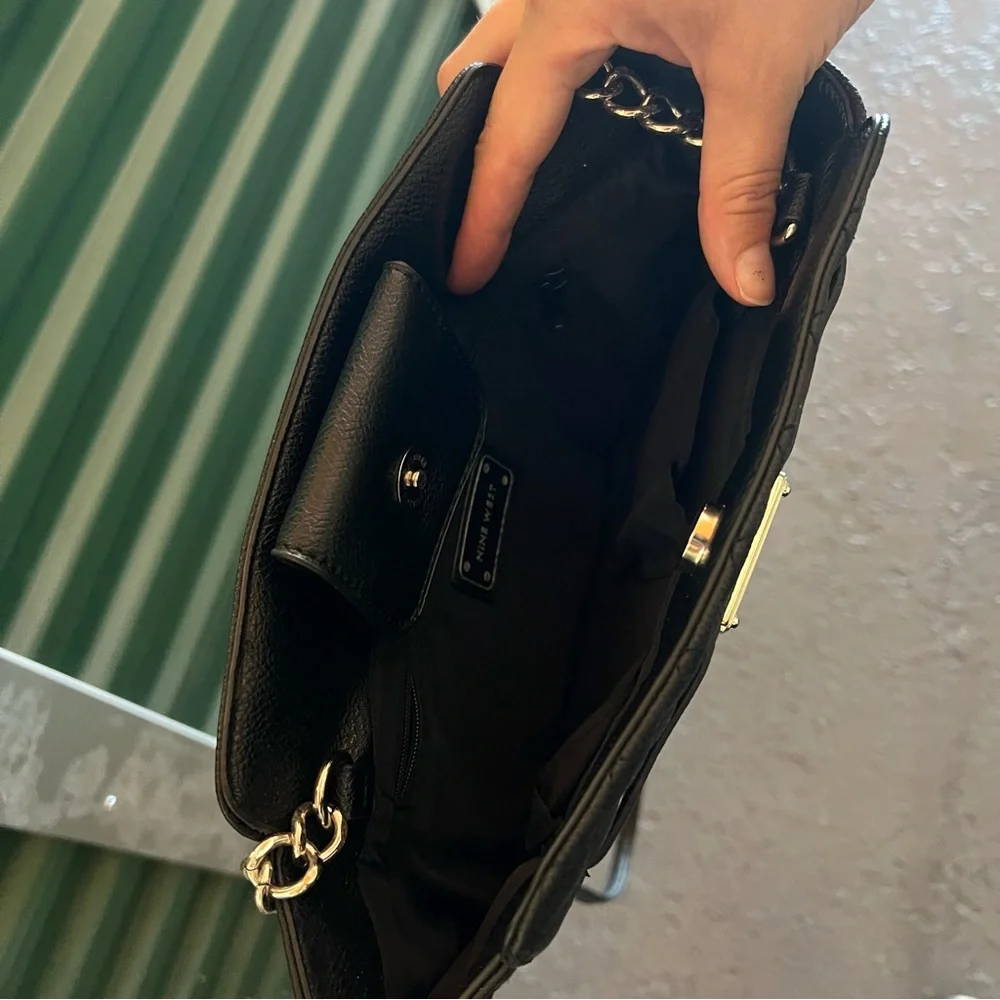 NINE WEST pleather quilted purse - Picture 2 of 3
